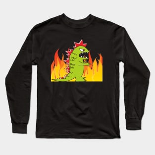 Angry godzilla Long Sleeve T-Shirt